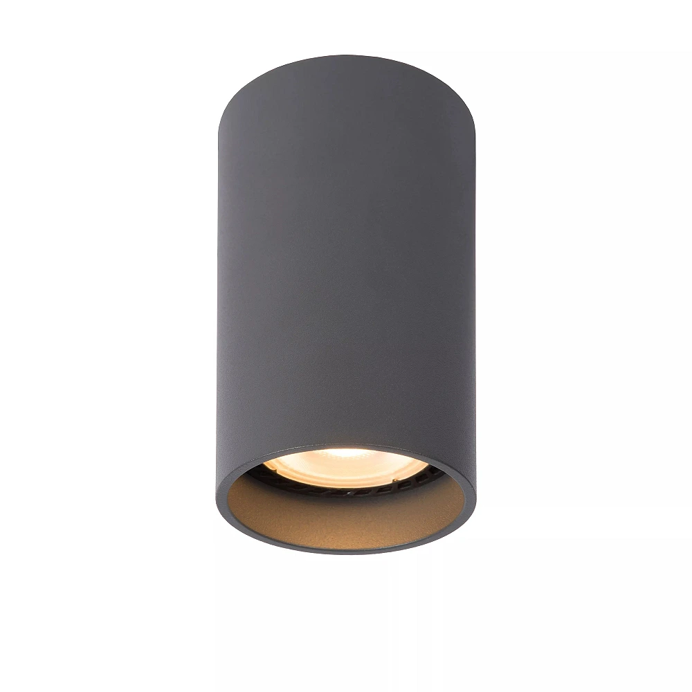 DELTO griestu prožektors Ø5,5 1 x 5 W GU10 dim-to-warm pelēks (Lucide)