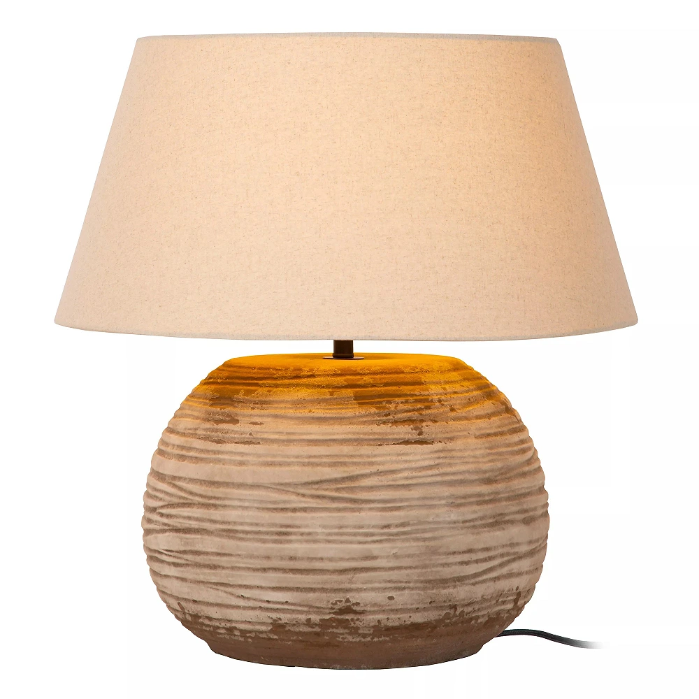 DENISE table lamp Ø55 cm 1xE27 40 W brown (Lucide)