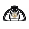 DIKRA Flush ceiling light 1xE27 60W Black (Lucide)
