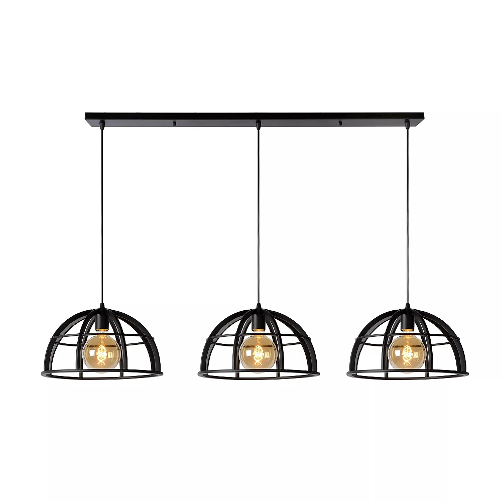 Piekarama lampa DIKRA Ø40 cm 3xE27 60W melna (Lucide)