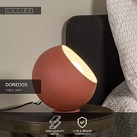 DOREDOS galda lampa Ø20 cm 1xE27 terakota (Lucide)