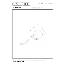 Galda lampa DOREDOS Ø20 cm 1xE27 25W rozā (Lucide)