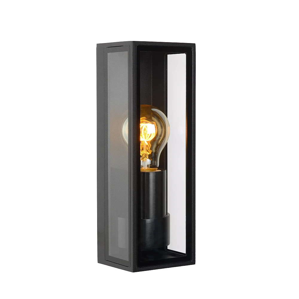 DUKAN outdoor wall light 1xE27 black (Lucide)