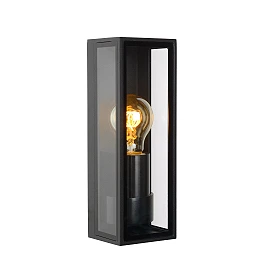 DUKAN outdoor wall light 1xE27 black (Lucide)
