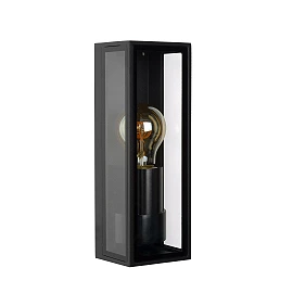 DUKAN outdoor wall light 1xE27 black (Lucide)
