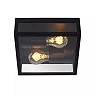 DUKAN Flush ceiling light Indoor/Outdoor 2x15W E27 IP65 Black (Lucide)