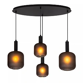 ELOISE Pendant light 4x40W E27 black (Lucide)