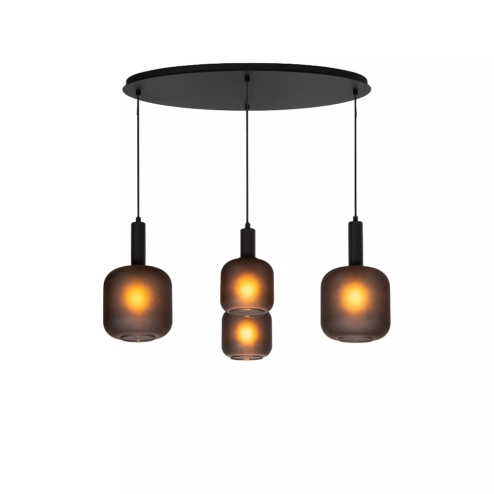 ELOISE Pendant light 4x40W E27 black (Lucide)