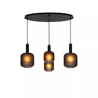 ELOISE Pendant light 4x40W E27 black (Lucide)