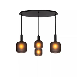 ELOISE Pendant light 4x40W E27 black (Lucide)