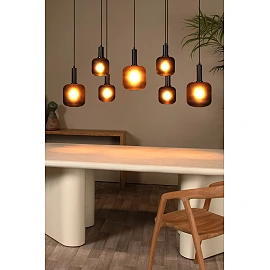 ELOISE Pendant light 7x40W E27 black (Lucide)