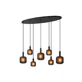 ELOISE Pendant light 7x40W E27 black (Lucide)