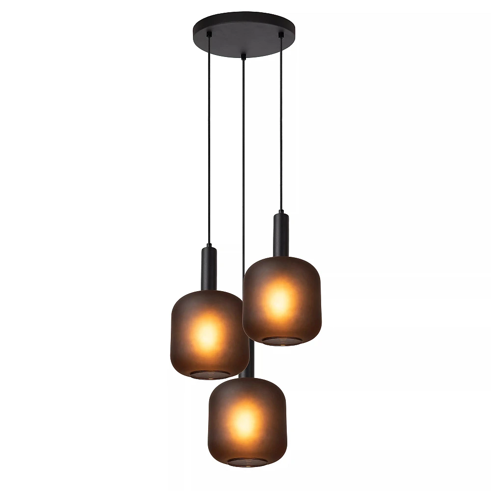 ELOISE Pendant light 3x40W E27 black (Lucide)