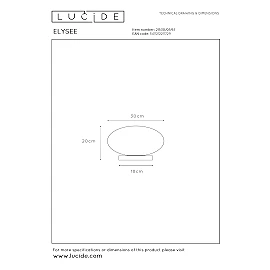 ELYSEE galda lampa Ø30 cm E27 opāla (Lucide)