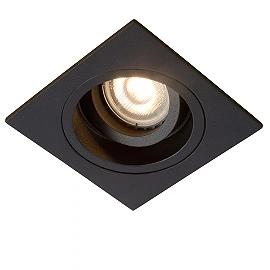 EMBED recessed spotlight 1xGU10 Black (Lucide)