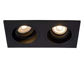 EMBED recessed spotlight 2xGU10 Black (Lucide)