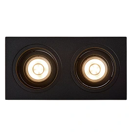 EMBED recessed spotlight 2xGU10 Black (Lucide)