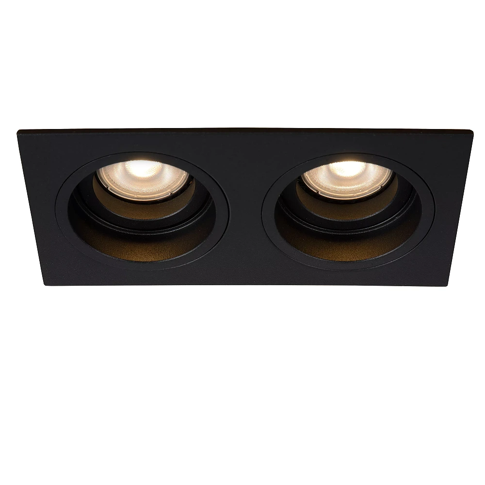 EMBED recessed spotlight 2xGU10 Black (Lucide)