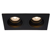 EMBED recessed spotlight 2xGU10 Black (Lucide)