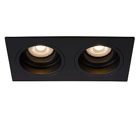 EMBED recessed spotlight 2xGU10 Black (Lucide)