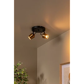 EMILE ceiling spotlight Ø20 cm 2xGU10 matt gold / brass (Lucide)