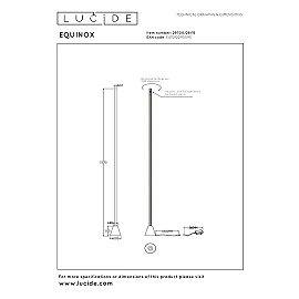 EQUINOX floor lamp 26 W grey iron (Lucide)