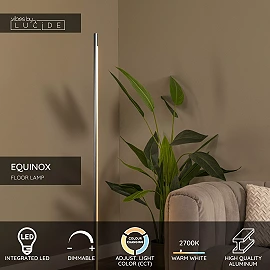 EQUINOX floor lamp 26 W grey iron (Lucide)