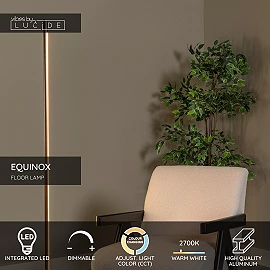 EQUINOX floor lamp 26 W coffee (Lucide)