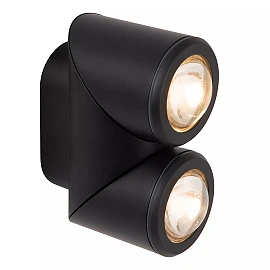 ERIN Wall spotlight Indoor/Outdoor 2x5W Integrated LED IP65 Black (Lucide)