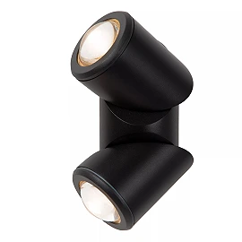 ERIN Wall spotlight Indoor/Outdoor 2x5W Integrated LED IP65 Black (Lucide)