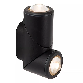 ERIN Wall spotlight Indoor/Outdoor 2x5W Integrated LED IP65 Black (Lucide)