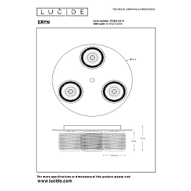 ERYN ceiling light Ø38 cm 3xG9 42 W chrome (Lucide)
