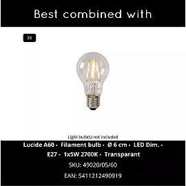 ERYN piekarama lampa 88x20 cm 3xE27 hroma (Lucide)