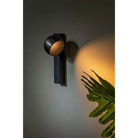ESFERA wall light LED dimmable 9W 2700K grey iron (Lucide)