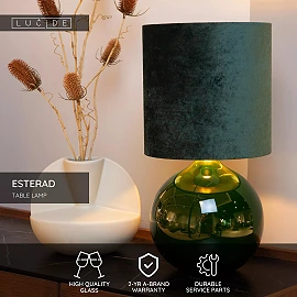 ESTERAD Table lamp Ø24 cm 1xE14 green (Lucide)