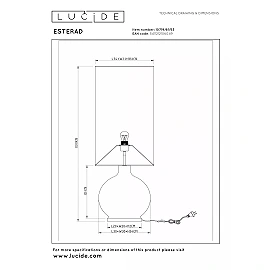 ESTERAD Floor lamp Ø34 cm 1xE27 orange (Lucide)