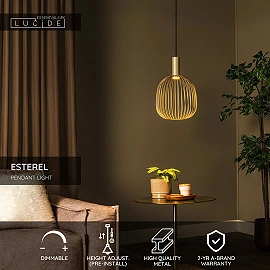 ESTEREL pendant light Ø 25 cm 1xGU10 MR11 Taupe (Lucide)