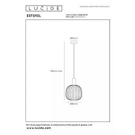 ESTEREL pendant light Ø 25 cm 1xGU10 MR11 Taupe (Lucide)