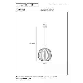 ESTEREL pendant light Ø 40 cm 1xGU10 Taupe (Lucide)