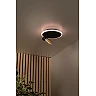 EVERINA Flush ceiling light Ø23 cm 1x5W LED CCT 2200K/6500K Black (Lucide)