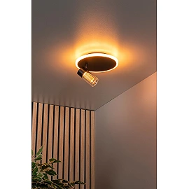 EVERINA Griestu lampa Ø23 cm 1x5W LED CCT 2200K/6500K melna (Lucide)