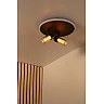 EVERINA Flush ceiling light Ø30 cm 2x5W + 1x10W LED CCT 2200K/6500K Black (Lucide)