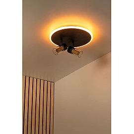 EVERINA Griestu lampa Ø30 cm 2x5W + 1x10W LED CCT 2200K/6500K melna (Lucide)