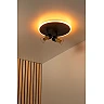 EVERINA Flush ceiling light Ø30 cm 2x5W + 1x10W LED CCT 2200K/6500K Black (Lucide)
