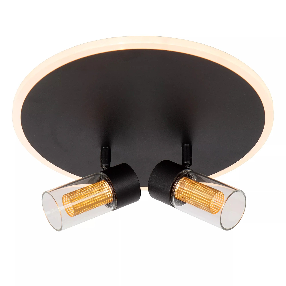 EVERINA Griestu lampa Ø30 cm 2x5W + 1x10W LED CCT 2200K/6500K melna (Lucide)