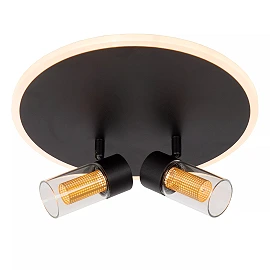 EVERINA Griestu lampa Ø30 cm 2x5W + 1x10W LED CCT 2200K/6500K melna (Lucide)