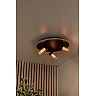 EVERINA Flush ceiling light Ø40 cm 3x5W LED CCT 2200K/6500K Black (Lucide)