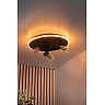 EVERINA Flush ceiling light Ø40 cm 3x5W LED CCT 2200K/6500K Black (Lucide)
