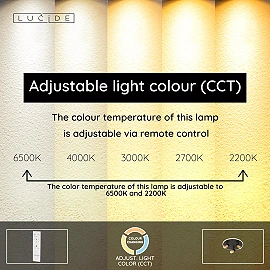 EVERINA Griestu lampa Ø40 cm 3x5W LED CCT 2200K/6500K melna (Lucide)