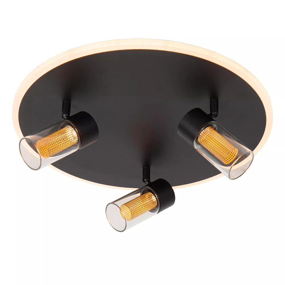 EVERINA Griestu lampa Ø40 cm 3x5W LED CCT 2200K/6500K melna (Lucide)